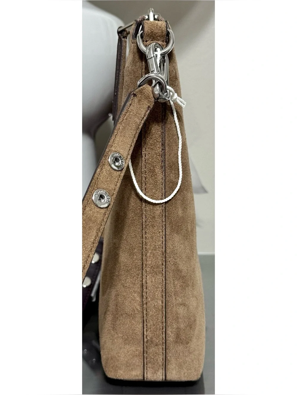 TORY BURCH Limited Edition Suede Convertible Crossbody Bag, RIVER ROCK